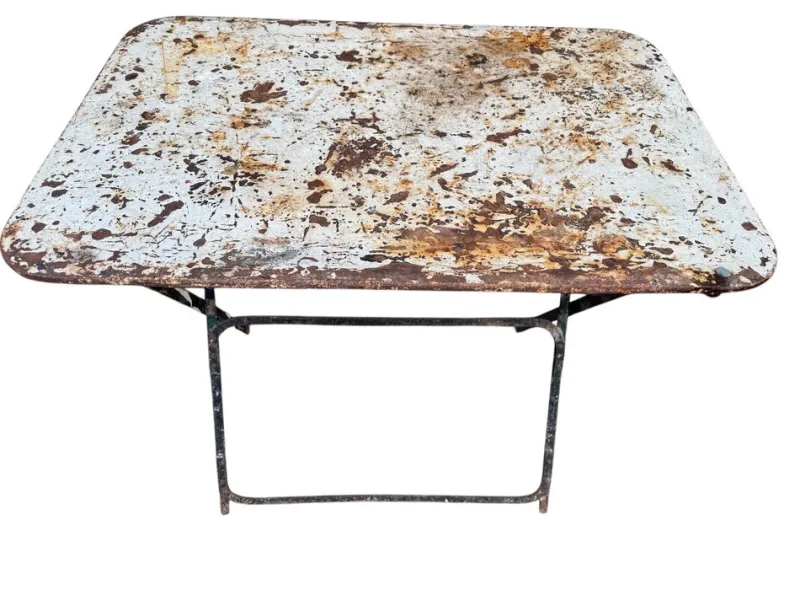 Pamono Provencal Folding Iron Garden Table, 1900s> Garden Tables