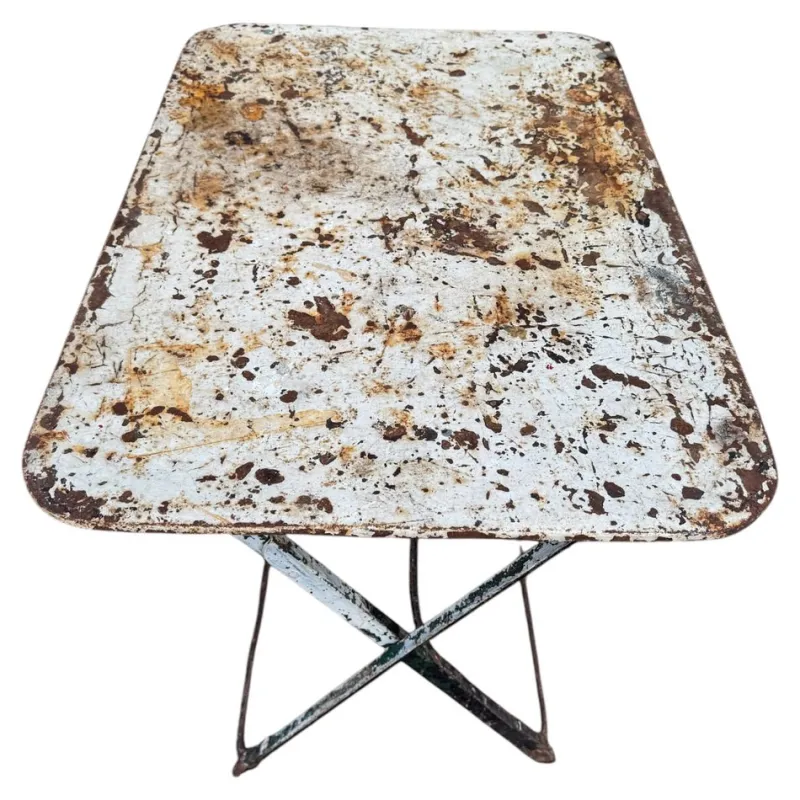 Pamono Provencal Folding Iron Garden Table, 1900s> Garden Tables