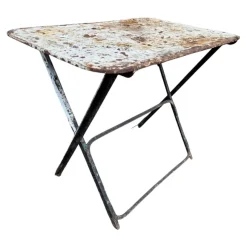 Pamono Provencal Folding Iron Garden Table, 1900s><noscript><img width=