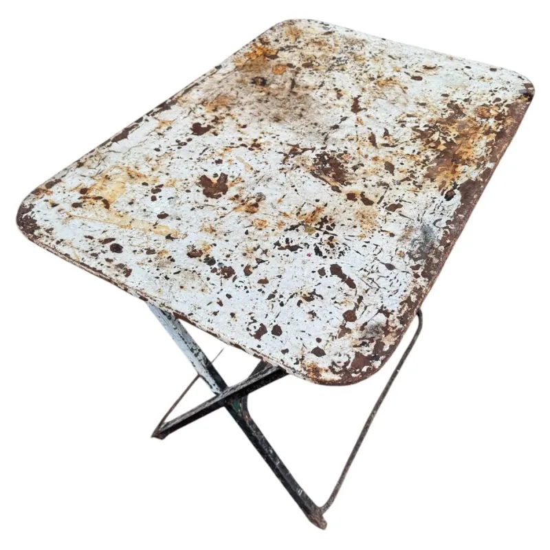 Pamono Provencal Folding Iron Garden Table, 1900s> Garden Tables