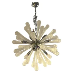 Hot Pamono Pulegoso Drops Murano Glass Sputnik Chandelier by Simoeng