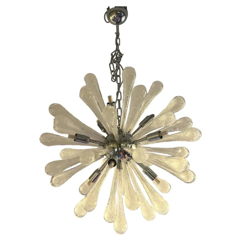 Hot Pamono Pulegoso Drops Murano Glass Sputnik Chandelier by Simoeng