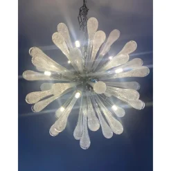 Hot Pamono Pulegoso Drops Murano Glass Sputnik Chandelier by Simoeng