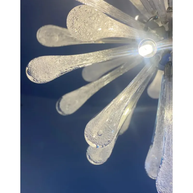 Hot Pamono Pulegoso Drops Murano Glass Sputnik Chandelier by Simoeng