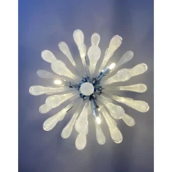 Hot Pamono Pulegoso Drops Murano Glass Sputnik Chandelier by Simoeng