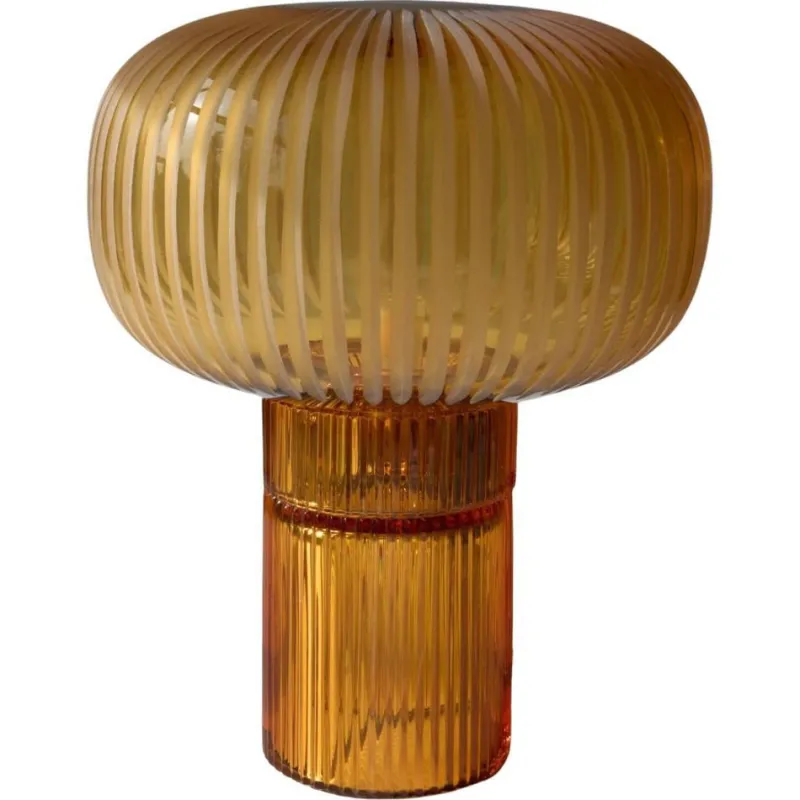 Pamono Pure Crystal Glass Nina Amber and Grande Table Lamp by Studio Bojola> Table Lamps