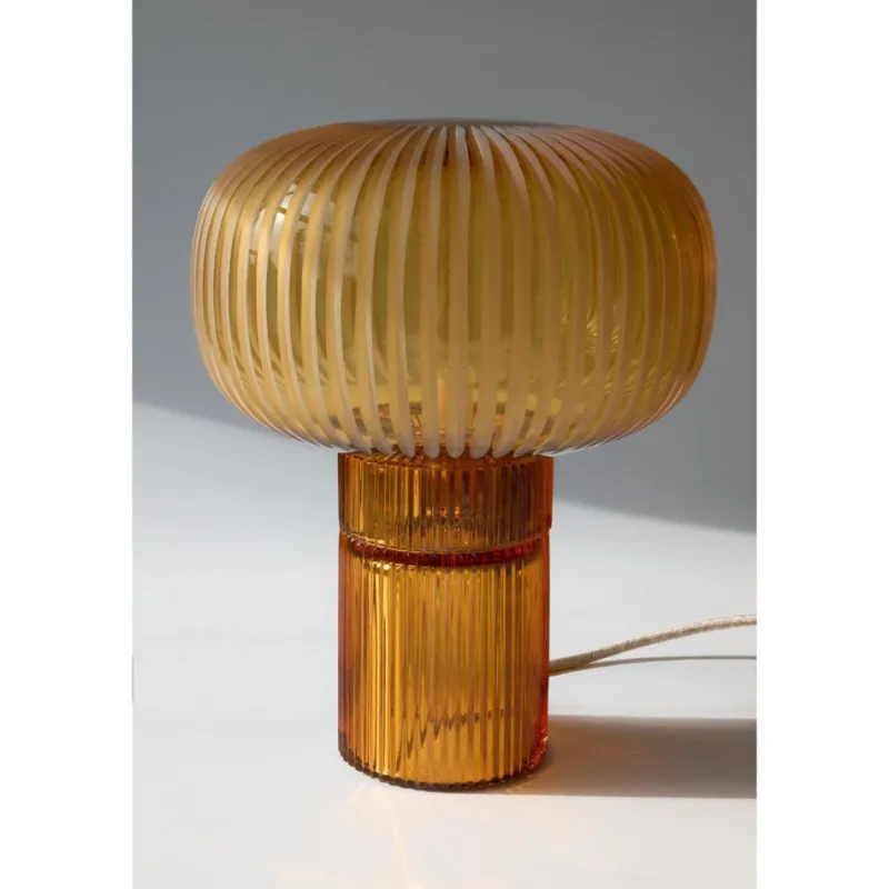 Pamono Pure Crystal Glass Nina Amber and Grande Table Lamp by Studio Bojola> Table Lamps