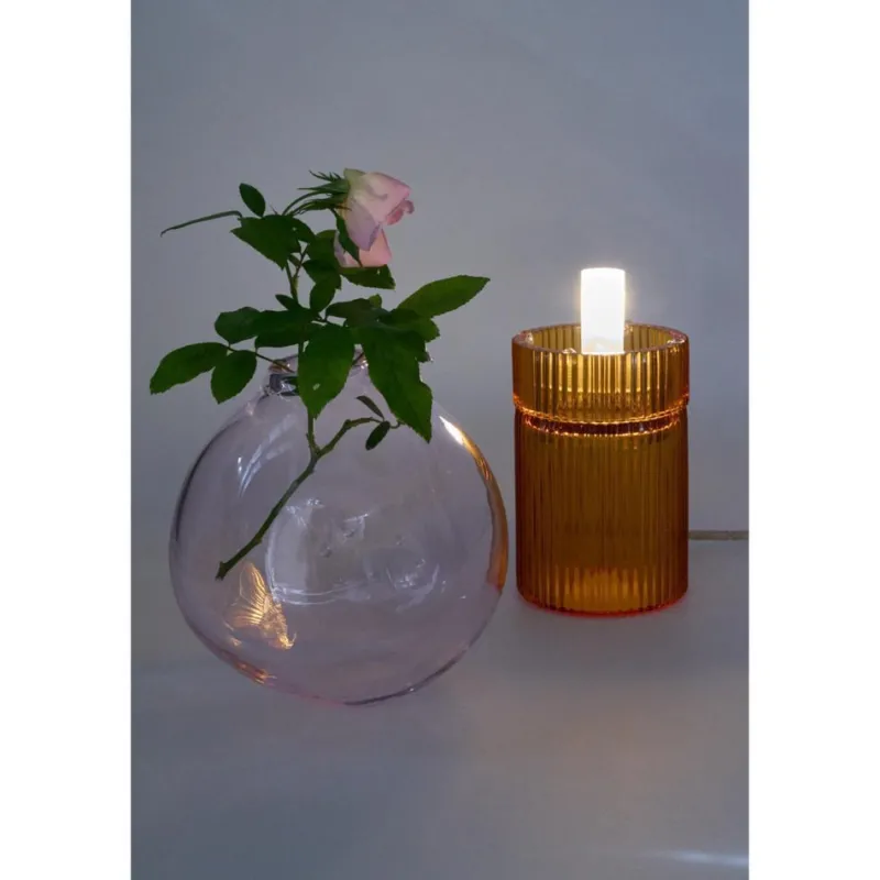 Pamono Pure Crystal Glass Nina Amber and Grande Table Lamp by Studio Bojola> Table Lamps