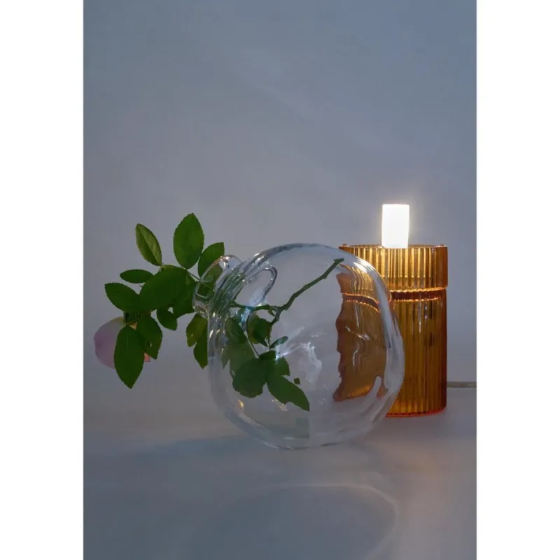 Pamono Pure Crystal Glass Nina Amber and Grande Table Lamp by Studio Bojola> Table Lamps