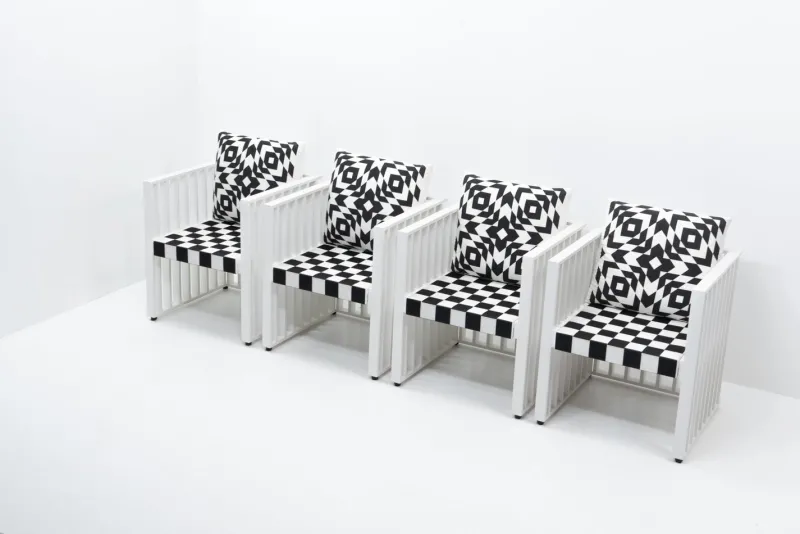 Hot Pamono Purkersdorf Chair by Josef Hoffmann for Wittmann, Austria, 1990s