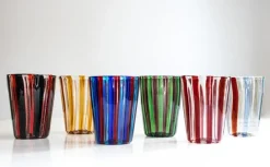 Hot Pamono Purpurri of Angelo Ballarin Glasses by Mariana Iskra, Set of 6