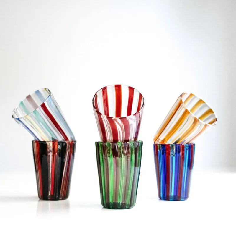 Hot Pamono Purpurri of Angelo Ballarin Glasses by Mariana Iskra, Set of 6