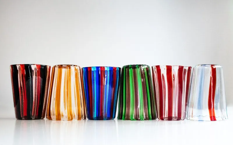 Hot Pamono Purpurri of Angelo Ballarin Glasses by Mariana Iskra, Set of 6