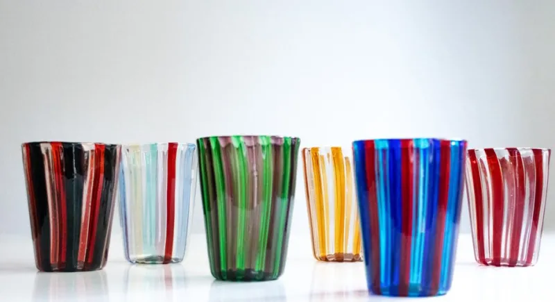 Hot Pamono Purpurri of Angelo Ballarin Glasses by Mariana Iskra, Set of 6