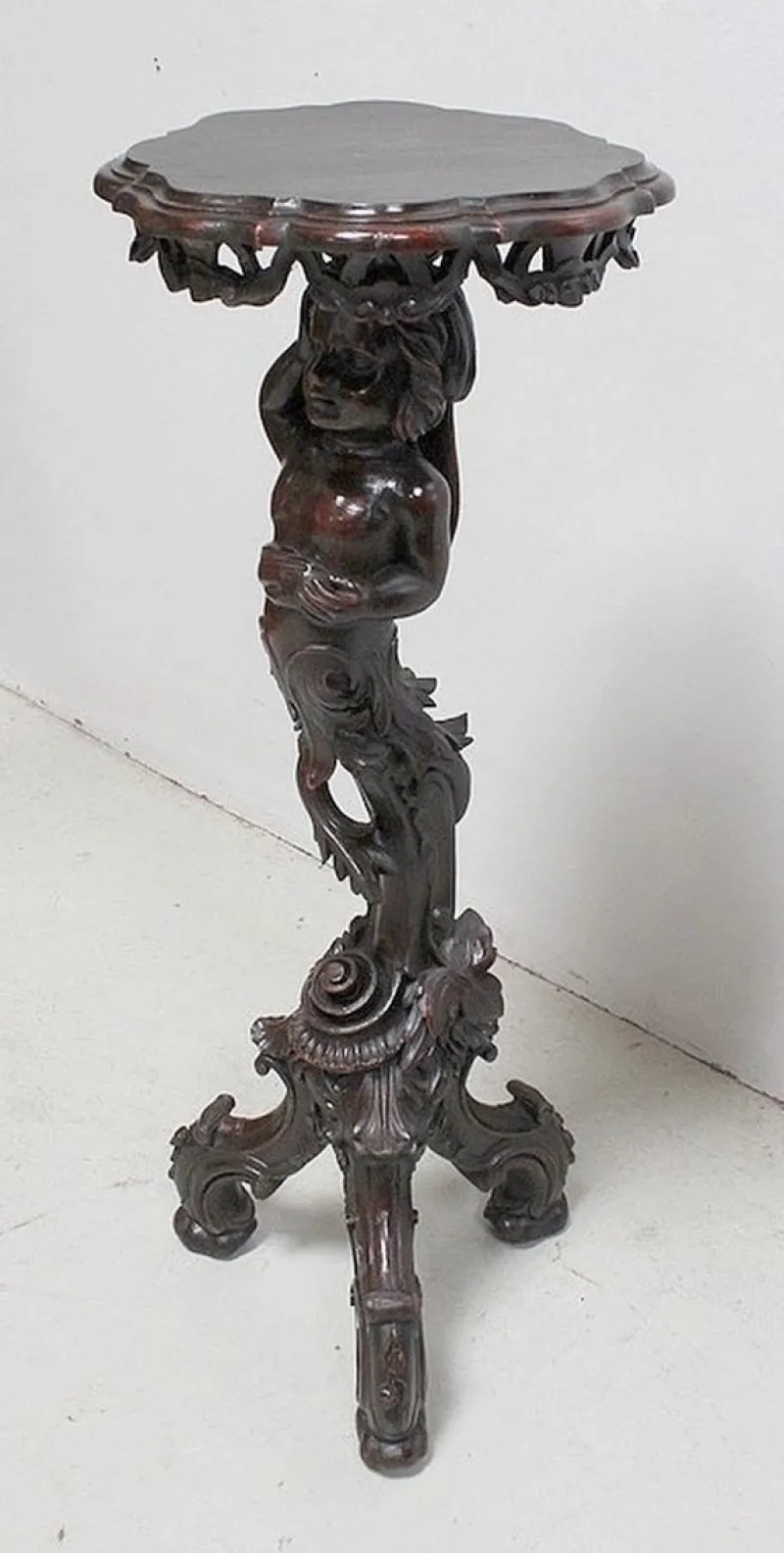 Pamono Putti Stand in Carved Wooden, Late 19th Century> Pedestals And Columns