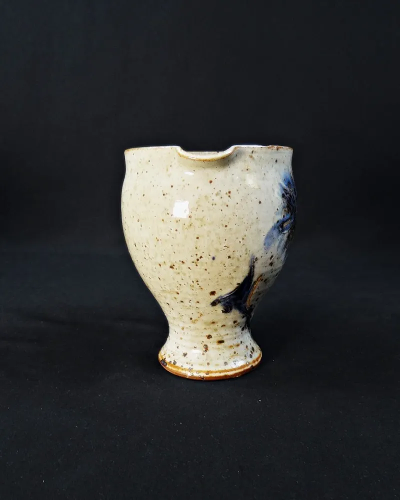 Best Pamono Pyrite Stoneware Pitcher with Thistle Decoration by Suzanne Dauliach, 1970s