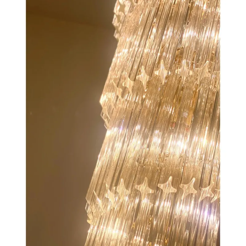 Sale Pamono Quadriedro Twister Chandelier in Murano Glass by Simoeng