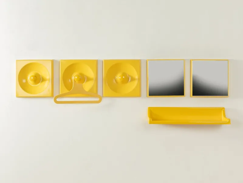 Pamono Quadro Wardrobe Set by Jürgen Lange for Schönbuch, Set of 7> Racks, Hooks & Valets