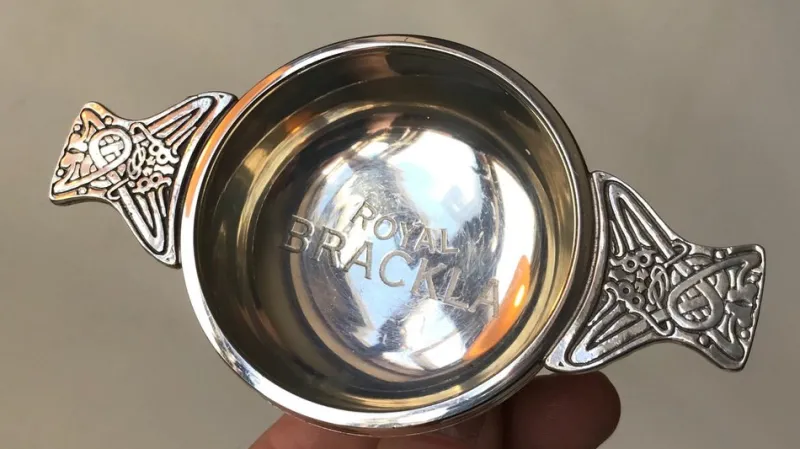 Pamono Quaich for Whiskey Tasting from Royal Brackla, Scotland, 1990s