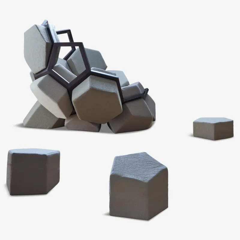 Pamono Quartz Armchair by CTRL ZAK & Davide Barzaghi for Biosofa> Seating