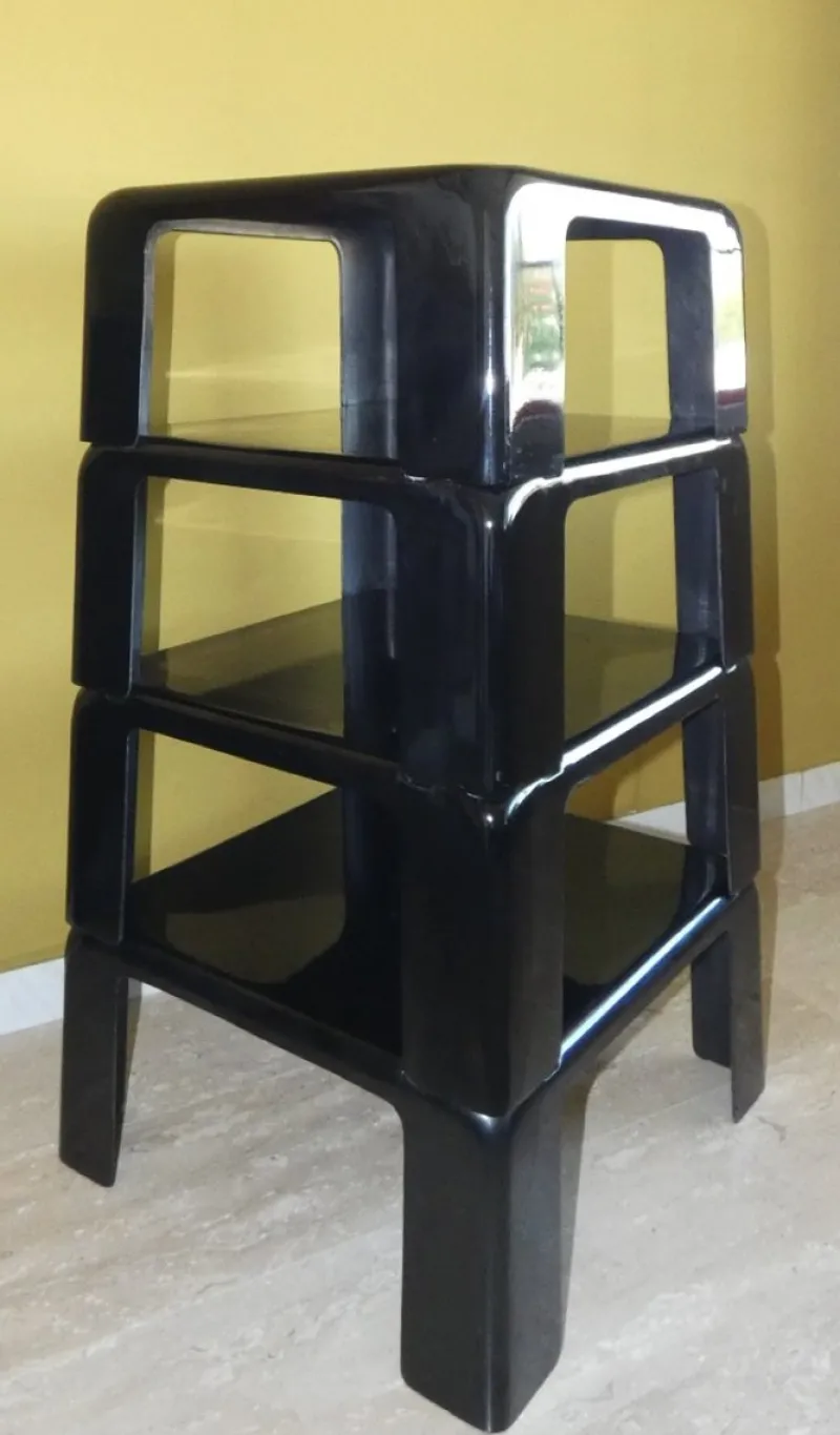 Pamono Quattro Gatti Stackable Tables by Mario Bellini for C&B Italia, 1967, Set of 4> Coffee & Side Tables