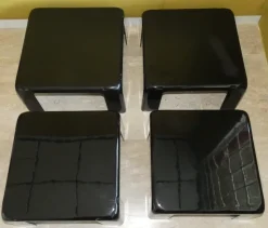Pamono Quattro Gatti Stackable Tables by Mario Bellini for C&B Italia, 1967, Set of 4><noscript><img width=
