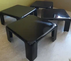 Pamono Quattro Gatti Stackable Tables by Mario Bellini for C&B Italia, 1967, Set of 4><noscript><img width=