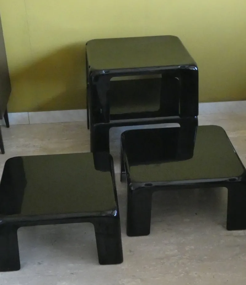 Pamono Quattro Gatti Stackable Tables by Mario Bellini for C&B Italia, 1967, Set of 4> Coffee & Side Tables