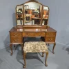 Pamono Queen Anne Burr Walnut Dressing Table, 1920s