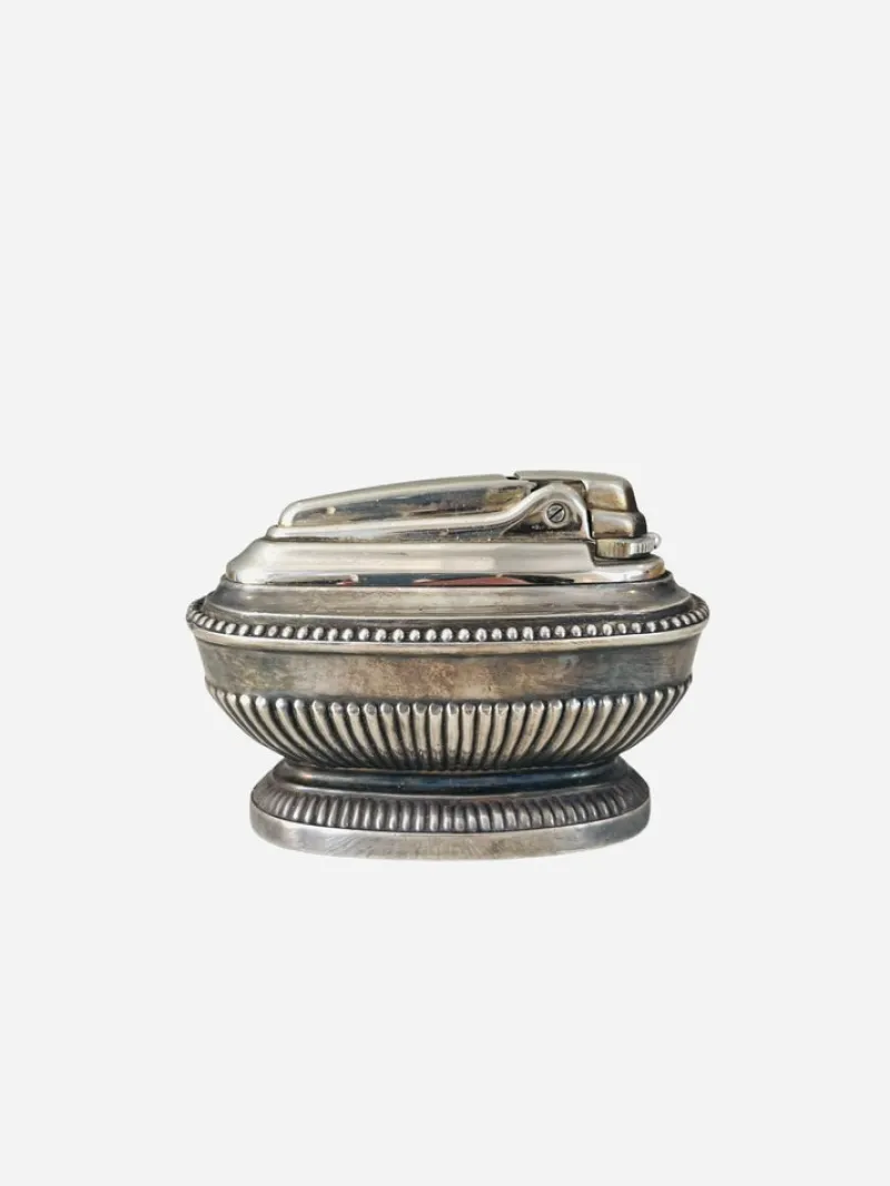 Discount Pamono Queen Anne Silver Metal Table Lighter, 1940s