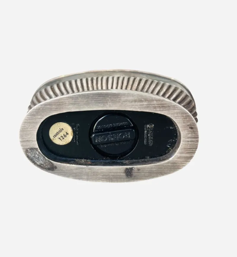 Discount Pamono Queen Anne Silver Metal Table Lighter, 1940s