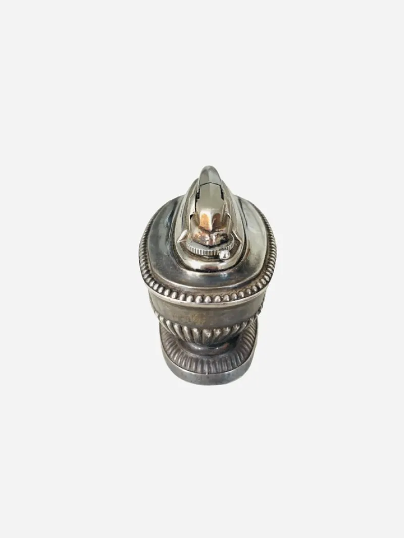 Discount Pamono Queen Anne Silver Metal Table Lighter, 1940s