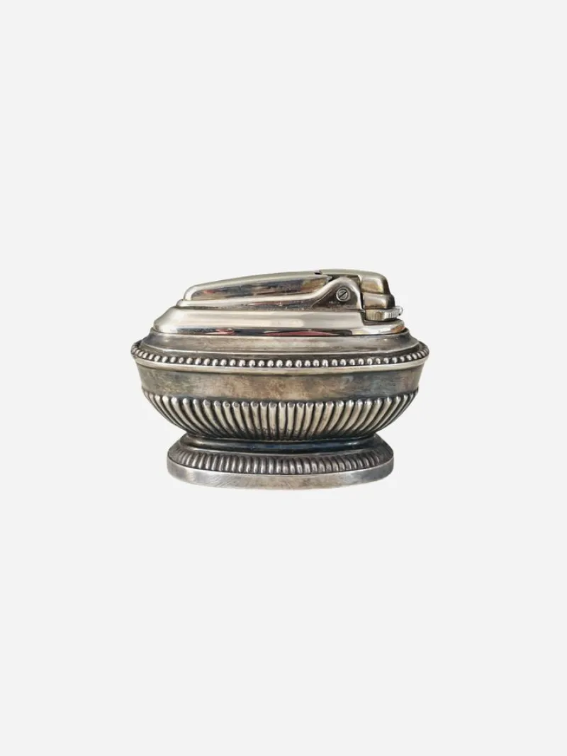 Discount Pamono Queen Anne Silver Metal Table Lighter, 1940s