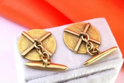 Pamono Queen Victoria Gold Half Pound Cufflinks, Set of 2><noscript><img width=