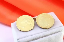Pamono Queen Victoria Gold Half Pound Cufflinks, Set of 2><noscript><img width=