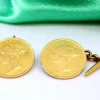 Outlet Pamono Queen Victoria Gold Half Pound Cufflinks, Set of 2