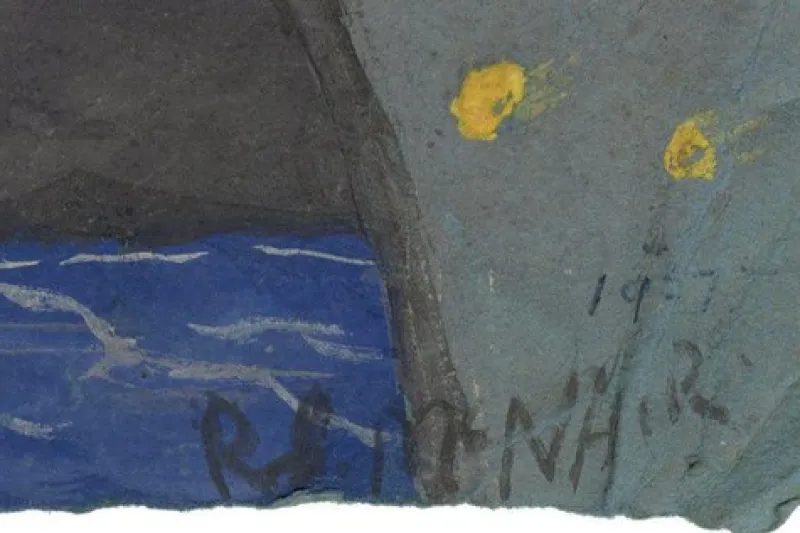 Pamono R. McNair, Shipyard, Possibly the Clyde, 1957, Gouache> Work On Paper