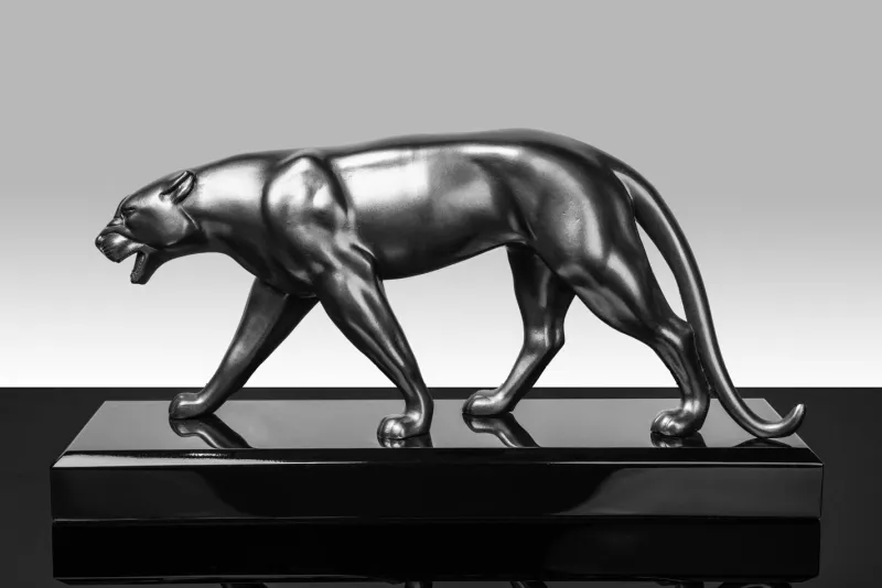 Pamono R. Rochard, Panther Sculpture, 1920s, Metal> Art Deco