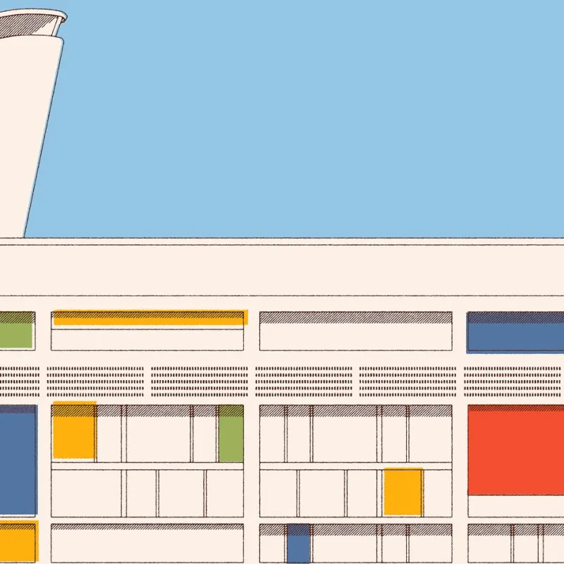 Discount Pamono Radiant City I Cité Radieuse I Le Corbusier Poster by Florent Bodart