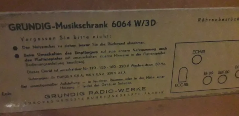 Pamono Radio from Grundig, 1950s> Electronics