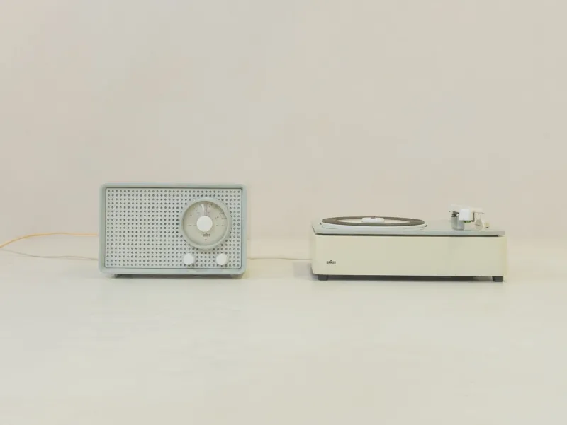Pamono Radio SK 25 and Record Player PCS 4 by Dieter Rams and Fritz Eichler, for Braun, 1960s> Electronics