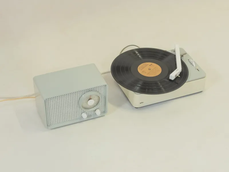 Pamono Radio SK 25 and Record Player PCS 4 by Dieter Rams and Fritz Eichler, for Braun, 1960s> Electronics