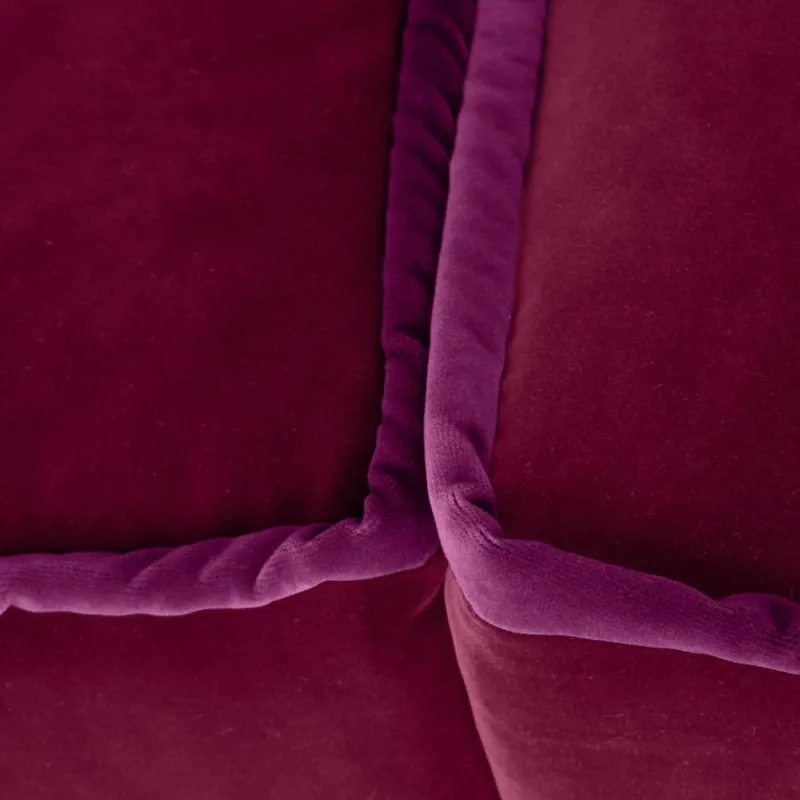 Hot Pamono Rafaella Chaise Sofa in Burgundy Velvet with Purple Trim from Biosofa