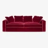 New Pamono Rafaella Sofa in Red & Rusty Velvet by Biosofa