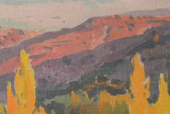Pamono Raimon Roca Ricart, Autumnal Trees with Golden Light in Martinet, Oil on Canvas, Framed><noscript><img width=