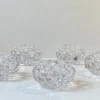 Hot Pamono Raspberry Glass Candleholders by Anne Nilsson for Orrefors, Set of 5