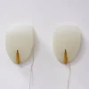New Pamono Rationalist Brass and Glass Wall Lamp, 1940s, Set of 2