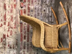 Pamono Rattan & Bamboo Rocking Chair, 1980> Rocking Chairs