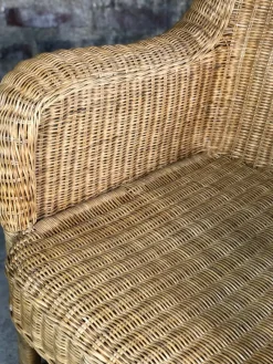 Pamono Rattan & Bamboo Rocking Chair, 1980><noscript><img width=