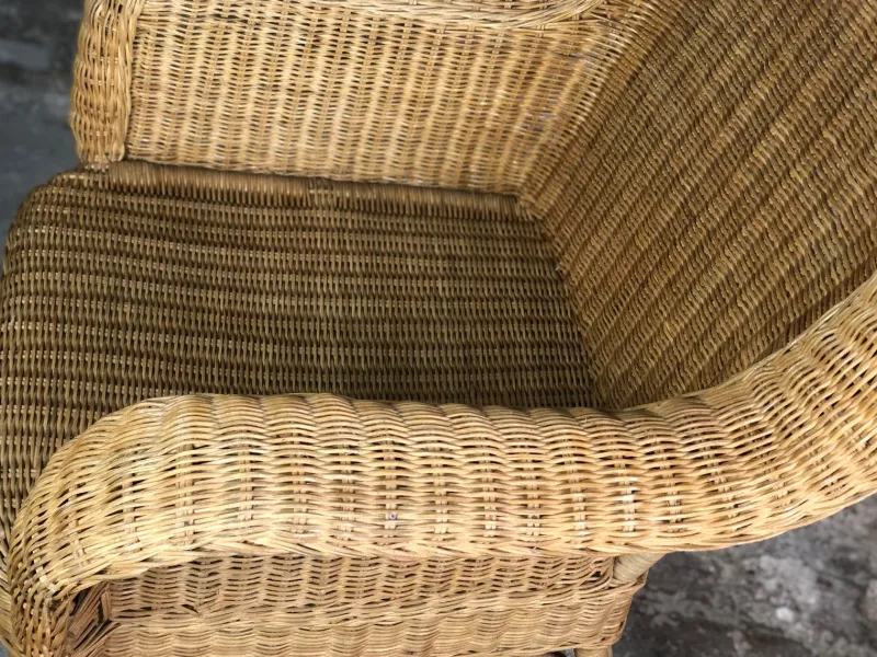 Pamono Rattan & Bamboo Rocking Chair, 1980> Rocking Chairs